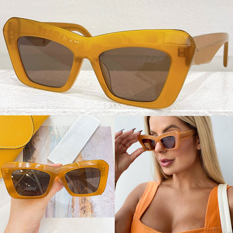 Luxury brand Designer Womens Sunglasses LW40036 Womens Sunglasses Retro Glasses Big cat eye style Cool Outdoor designer with uv400 protective len-image-991086856