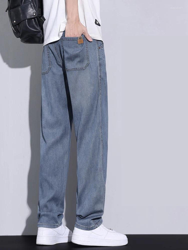 Jeans Men Mens Spring Wide Leg Male Loose Straight Denim Pants Harajuku Vintage Blue Jean Trouser Strtwear Clothes L260612