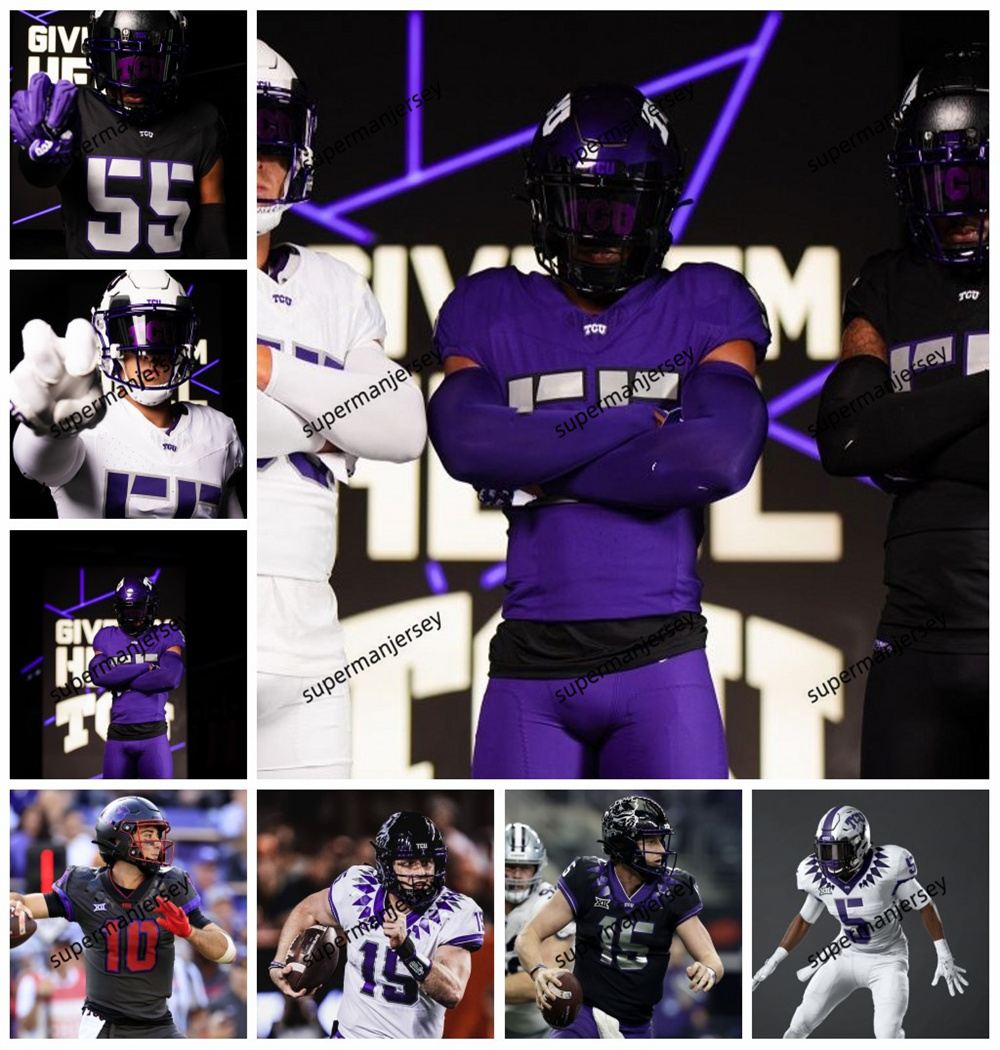 TCU Football Jersey, Custom Horned Frogs Jersey, Steve Avila, LaDainian Tomlinson, Kenny Hill, Garret Wallow, Corey Bethley, Sewo Olonilua, Tre&#-image-991810963