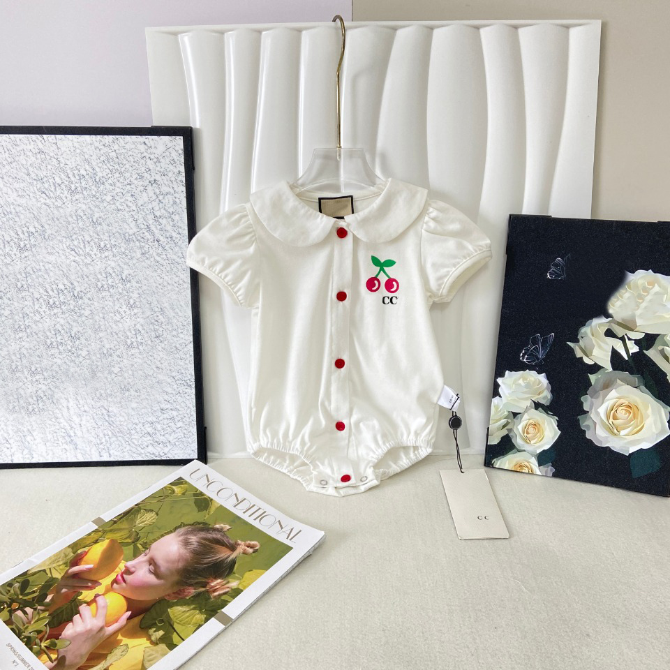 2027 Newest Collection Children's Outfit Designer Baby Jumpsuits Bib Set Summer High Quality Cotton Onesies Brand Letters New Born Girls Boys I
