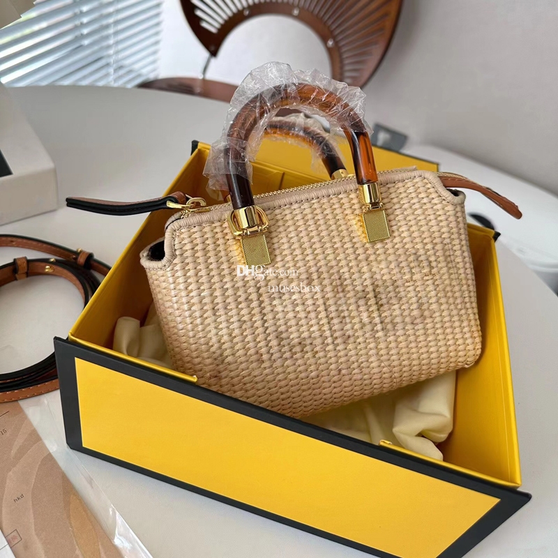 summer beach straw bag mini designer bag tote Luxury handbag cross body bags for women boston bag-image-991716076