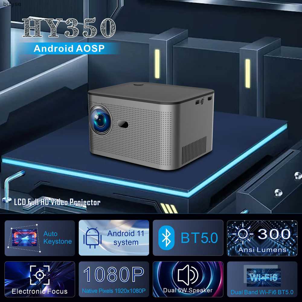 Projectors Magcubic Projector HY350 Android 11 4K 1920*1080P Wifi6 300ANSI Allwinner H713 32G Voice Control BT5.0 Home Cinema Projetor-image-992097567