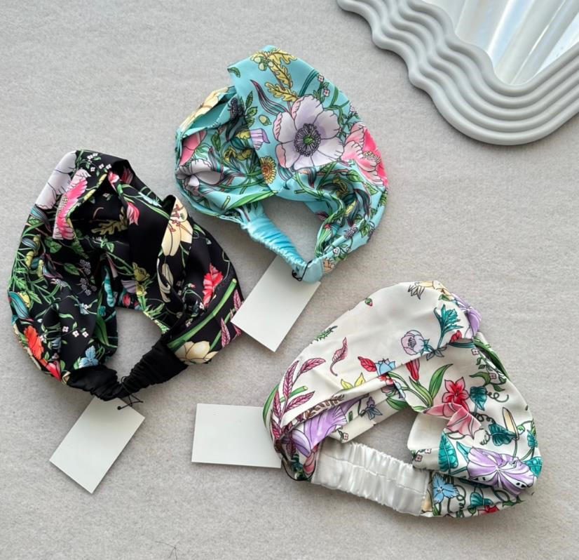 Designer Silk Headbands Fashion New Girls Women Flower Floral Elastic Turban Hair bands Scarf Headwrap Hair Accessories Gifts FREE Shipping-image-991571989