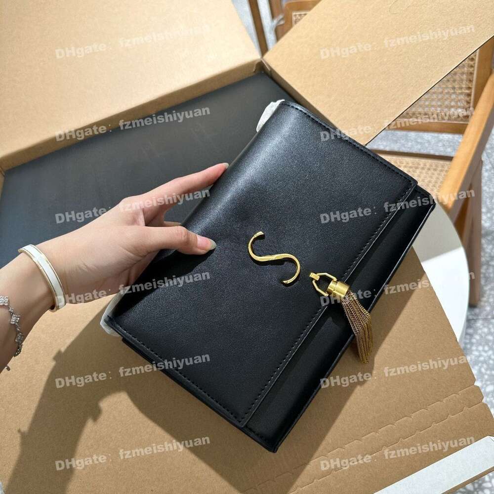 Top Designer Tassel Bag Women Genuine Leather Brand Handbag Men Womens High Quality Diagonal Straddle Bags Various Colors Wallet Card Package