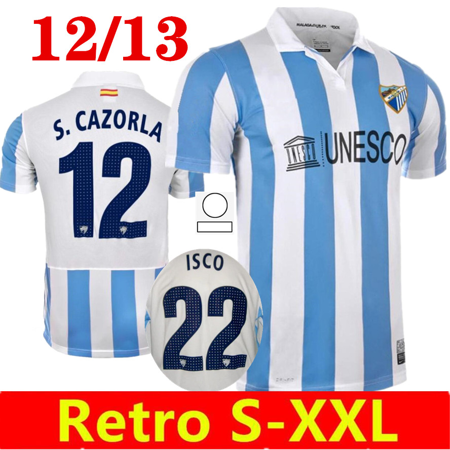2012 2013 Retro SOCCER JERSEYS CAMISETA HOME 12 13 Camiseta de futbol #22 ISCO #12 S. CAZORLA MEN football shirts-image-991368535