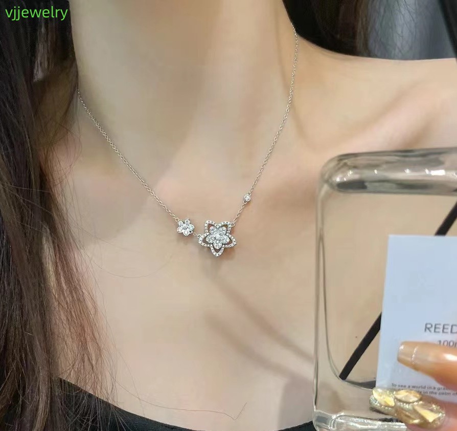 Designer Graf Wild Flower Bijoux Ensembles de fleurs Collier Diamond Collier Oreurs Ring Designer Bijoux 18K Gold Gold avec Brass High Version Bi