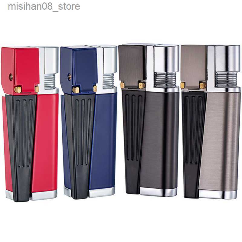 Lighters Foldable Torch Lighter Smoking Pipes Butane Vaporizer Sneak A Windproof Flame Jet Lighters Dry Herb Tobacco Portable Smoke Device Mix Co-image-992305487