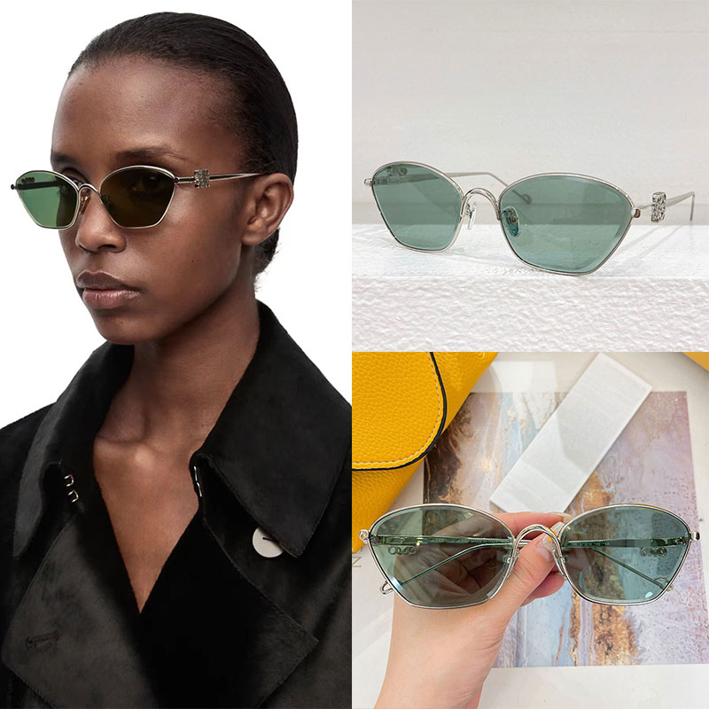 Designer Cat Eye Sunglasses Famous Brand for Women Cat Eye Glasses 100% UV resistant Womens Metal Frame Sunglasses LW40115 Lens Legs with Square-image-992241498
