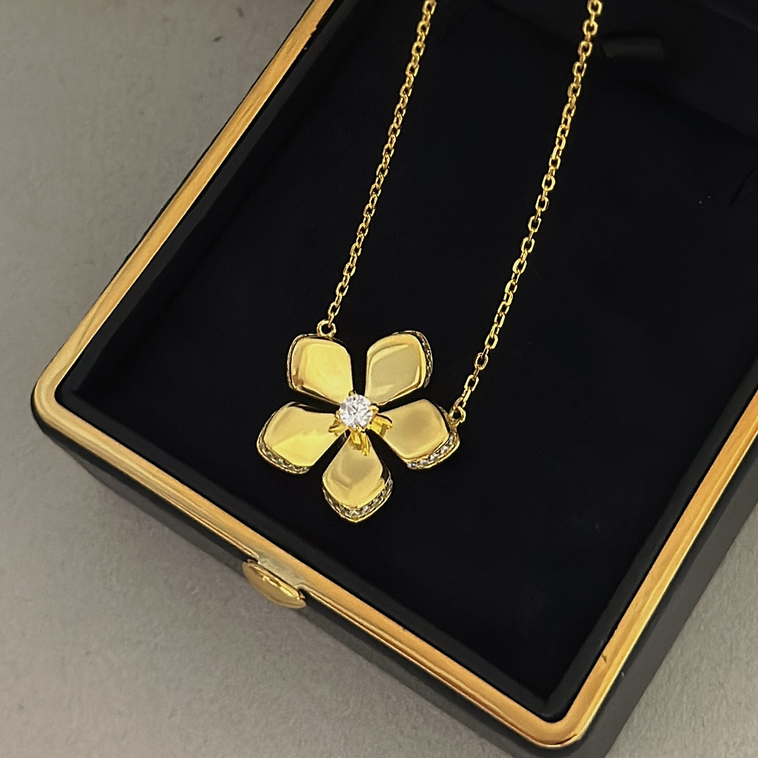 necklace for woman diamond 925 silver for man Gold Plated 18K designer for woman T0P quality luxury classic style fashion jewelry with box 006