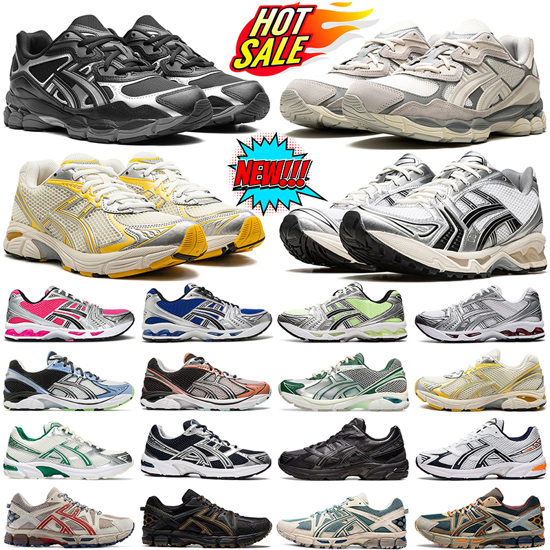 runging shoes asics gel nyc kayano 14 black white silver volt yellow navy blue red orange womens mens trainers outdoor sports sneakers