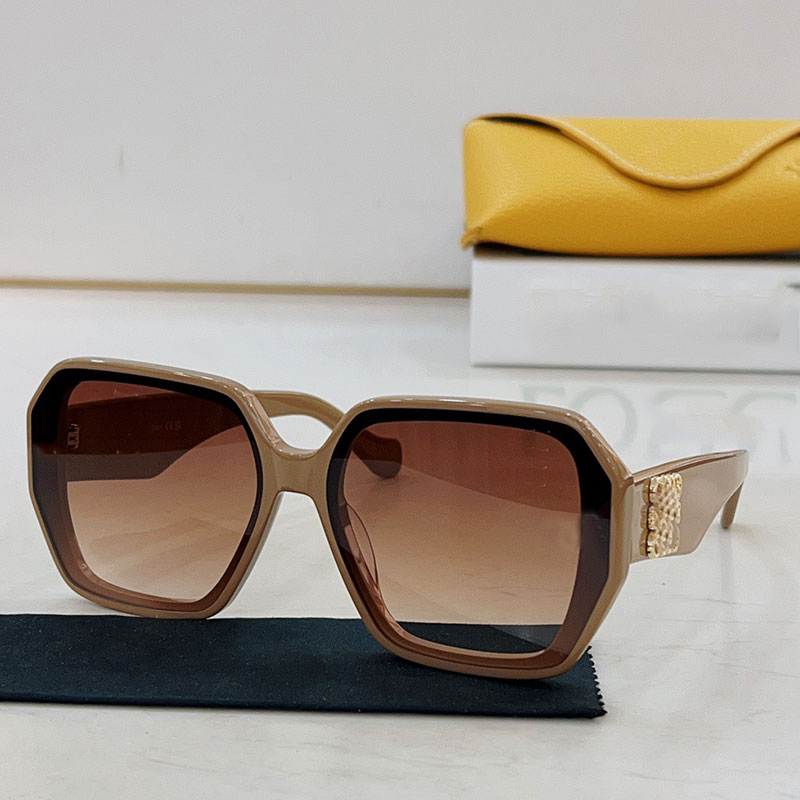 Luxury Mens designer sunglasses LW40147 Mens retro acetate fiber frame glasses new dual color frame design 100% UV resistant Womens polygonal cas-image-992310189