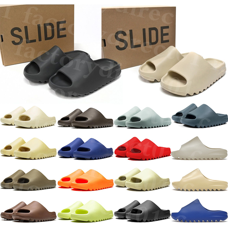 with box designer sandals slides men womens slippers Onyx Bone Desert Sand Earth Brown Glow Green glow platform mens shoes sports sneakers
