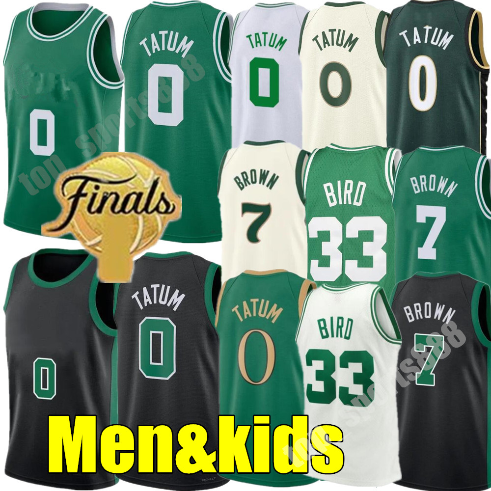 Jayson Tatum Jaylen Brown Kids Basketball Jerseys Larry Bird Kevin Garnett Paul Pierce Men Youth Retro City Jersey Wear adult children-image-992496712