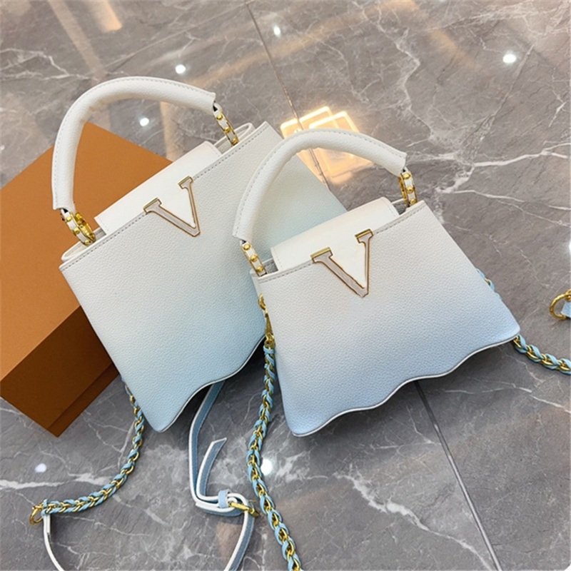 2024 Woman Capu Shoulder Bags Ruffle handbag designer bag crossbody chain bag purses handbags Leather-image-992552249