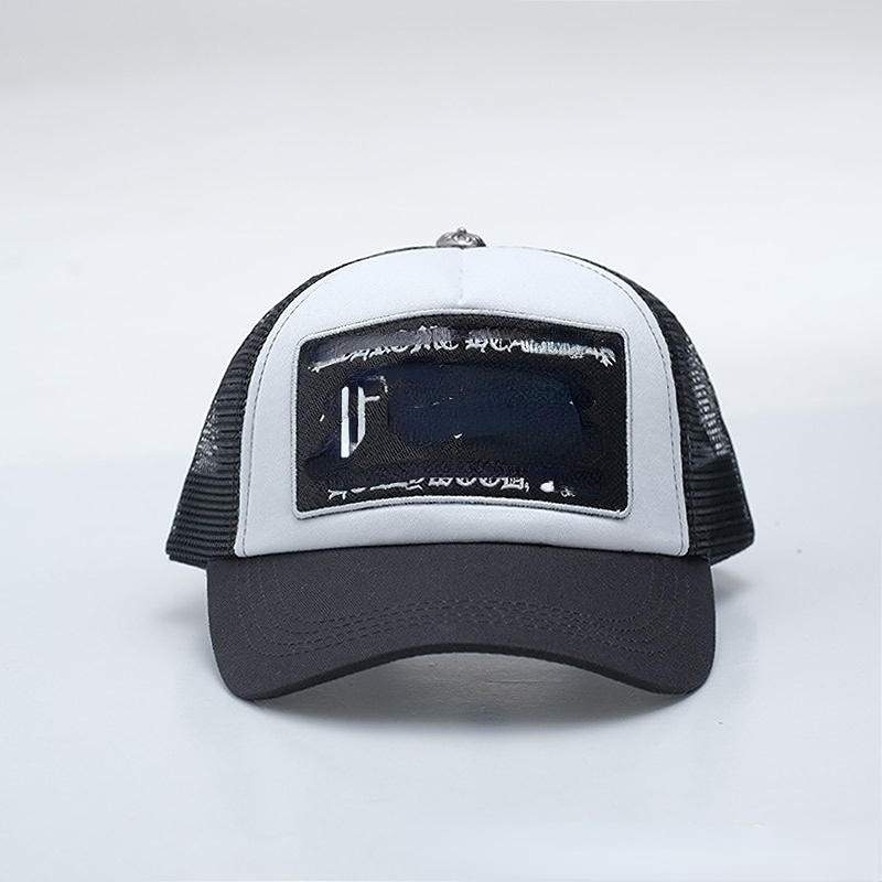 American High Street Ball Capst Monogram Embroidery Curved Brim Baseball Cap Cross Trucker Cap Unisex-image-992547967
