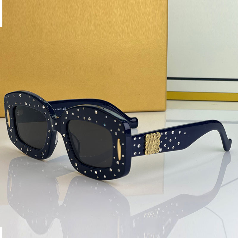 Mantianxing Womens Designer Sunglasses LW4114 Womens Classic Square Round Acetate Fiber Frame Glasses 100% UV Protection Lens Legs Gold Metal Pat-image-992636032