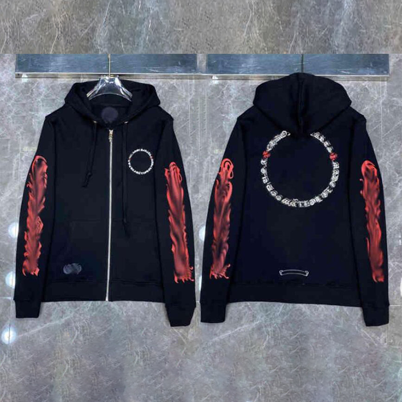 Chrome Pink Hoodie Men Designer Colorful Sweatshirts Hip Hop Running Zipper Jacket Pullover Hooded Longsleeve Cardigan Loose Man Clothing Casual Chr