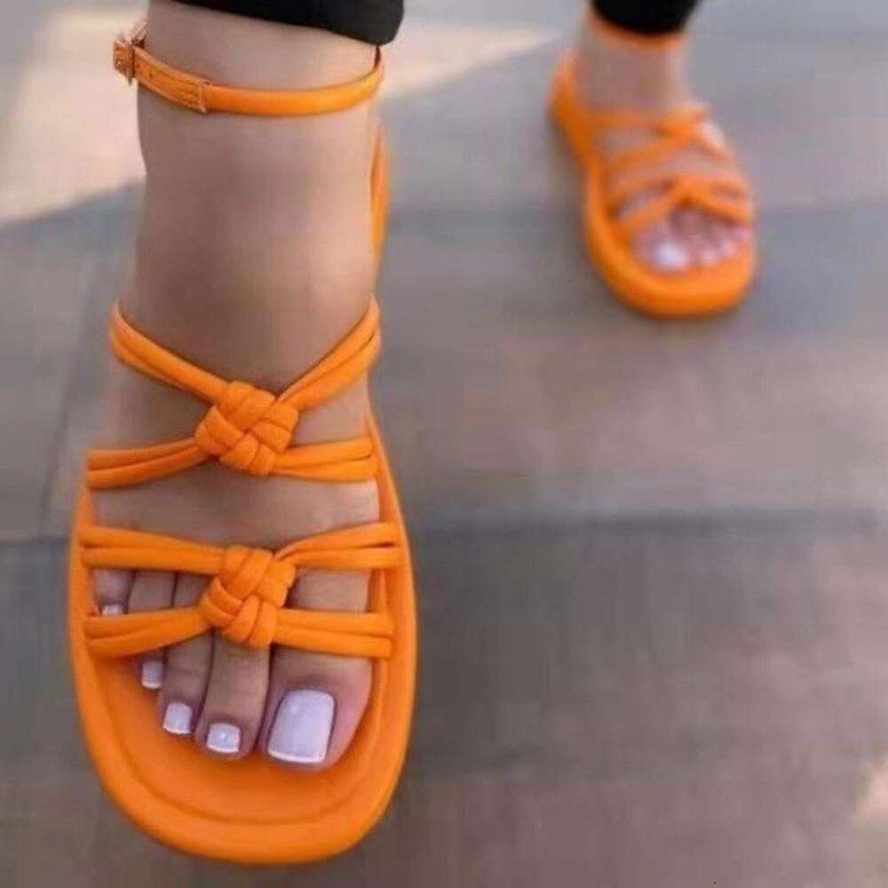 Women Casual Shoes New Oversized Thick Sole Sandals female sneakers Simple And Stylish Knotted Women's Ladies