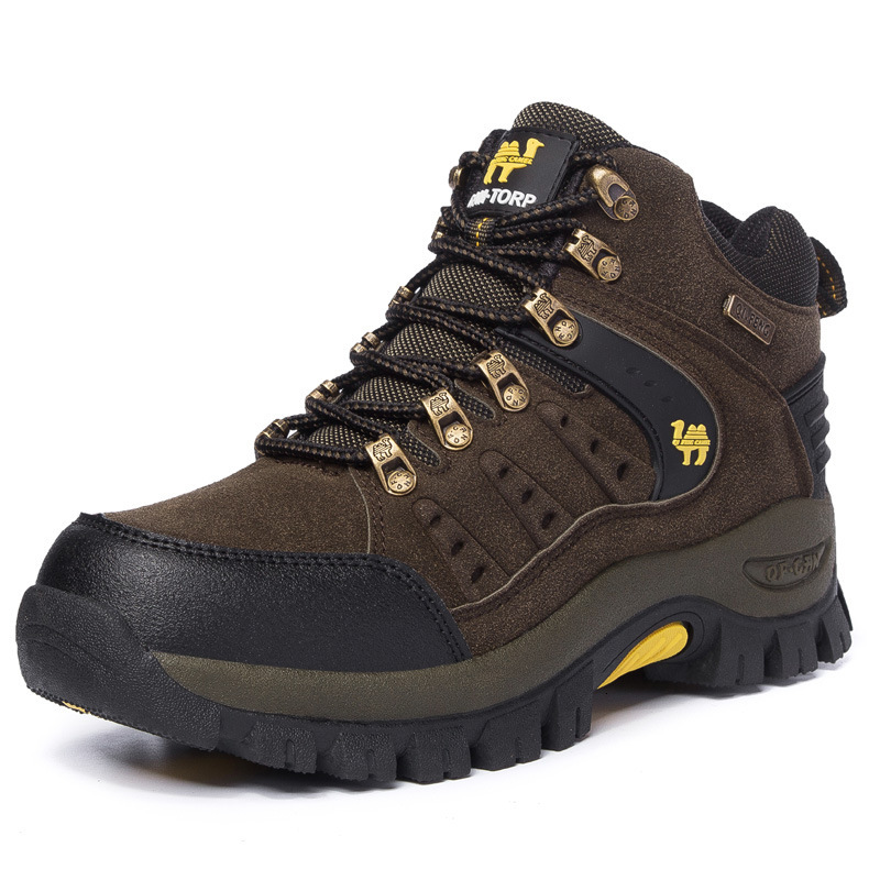 Men's high top sports and leisure waterproof anti slip wear resistant couple's outdoor hiking travel oversized shoes
