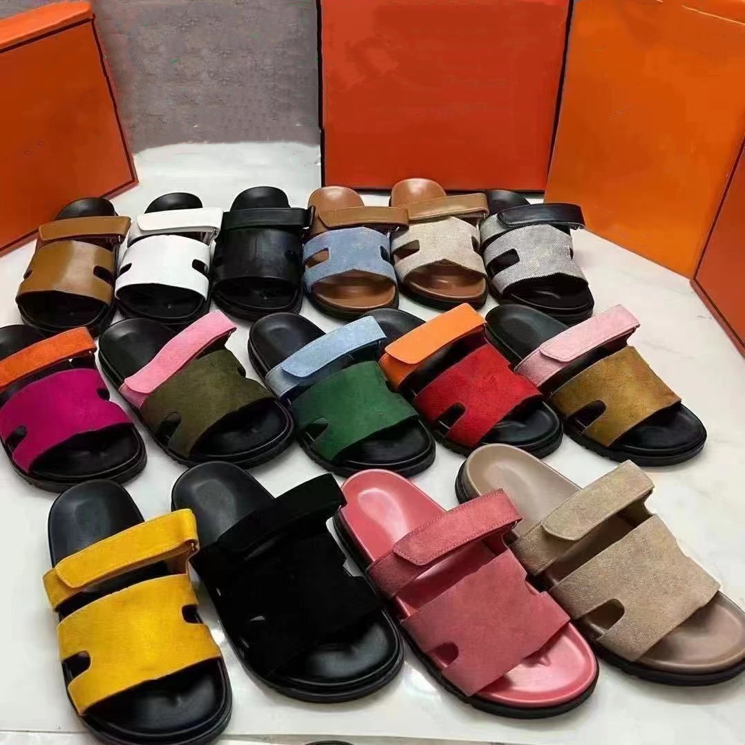 Designer Sandals women slides slippers chypres sandal leather room slipper Suede Luxury sliders men womens shoes platform slide Summer flat beach-image-992611472