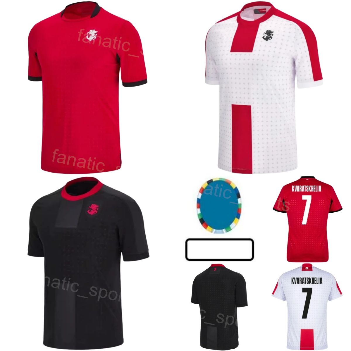 National Georgia Soccer 3 Lasha Dvali Jerseys 2 Otar Kakabadze 7 Khvicha Kvaratskhelia 25 Giorgi Mamardashvili 22 Georges Mikautadze Football Shi-image-992986276