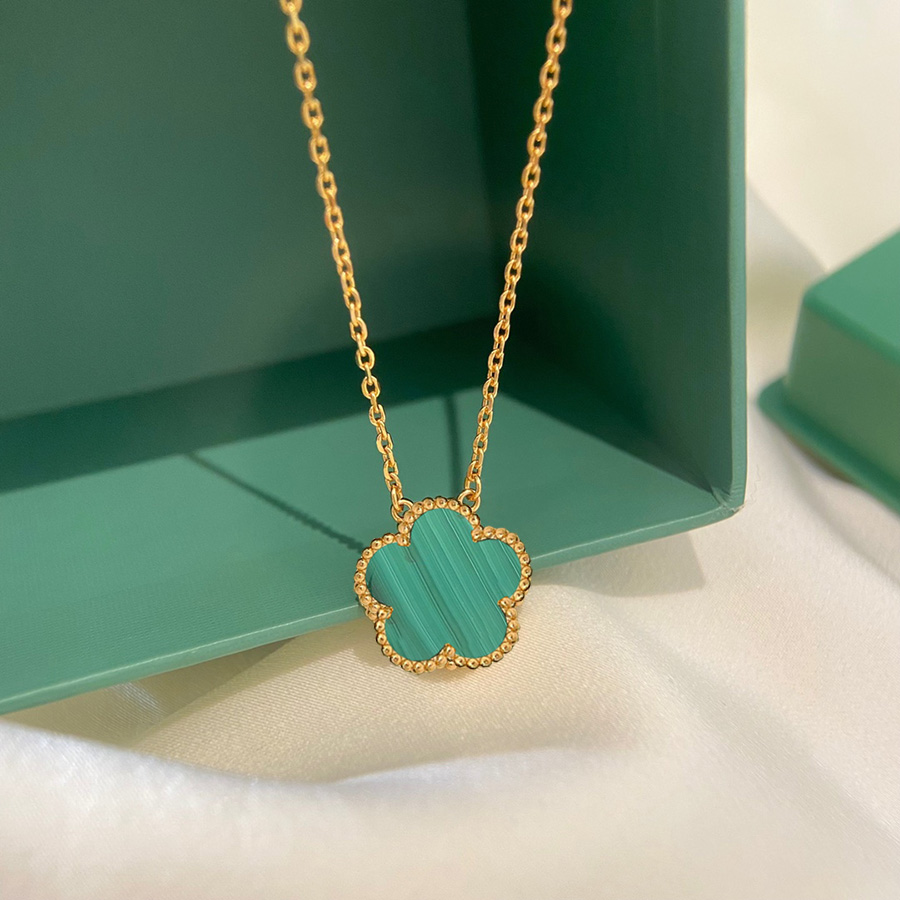 Designer Gold Plated Necklaces Luxury Necklace Four-leaf Clover Fashion Pendant Necklace Wedding Party Jewelry High Quality Jewelry gift-image-993025126