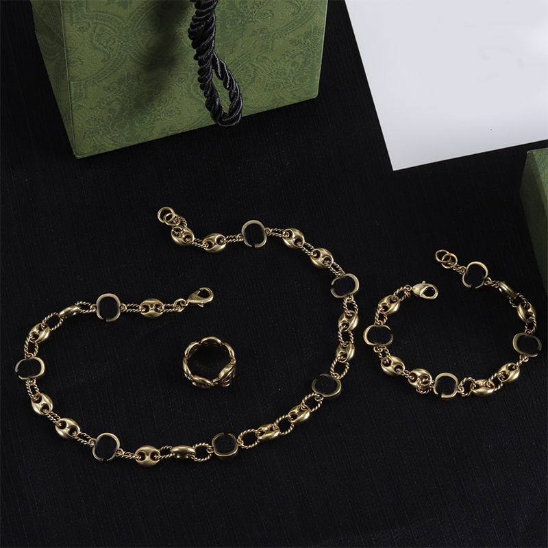 Designer Women Necklace Fashion Bracelet Quality Branded Rings-image-993119648