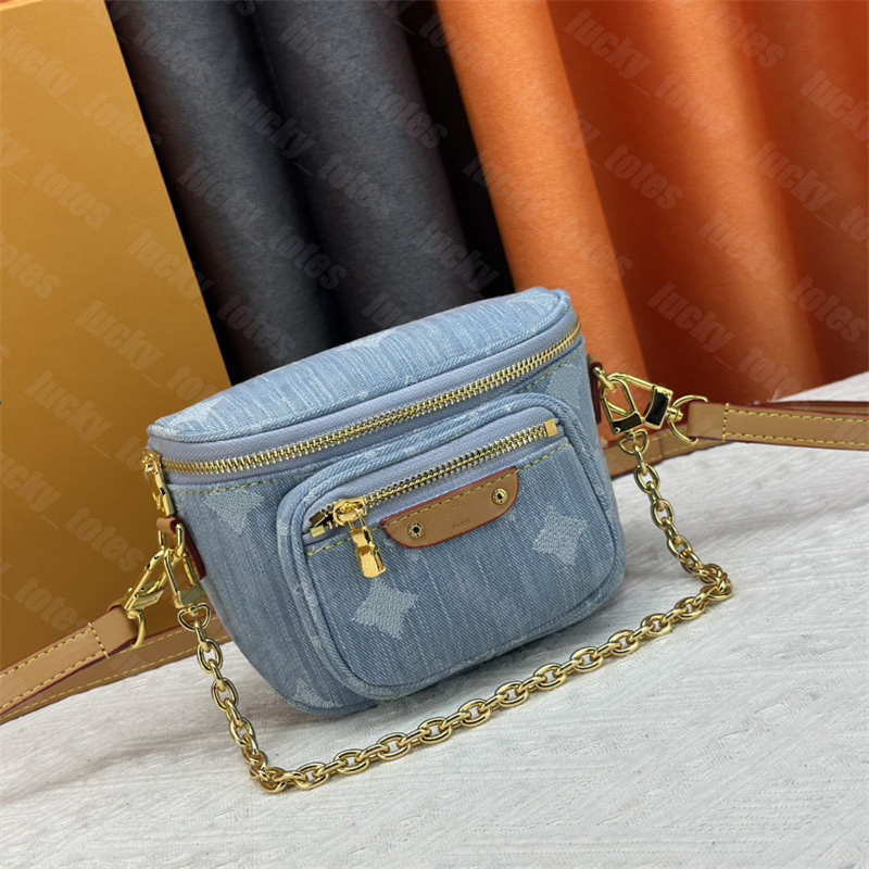 Designer Belt Bag Light Denim Mini Bumbag Men Fanny Packs Women Luxury Waist Bags Cross Body Pouch Designers Jeans Bum Bag Handbags-image-985547195