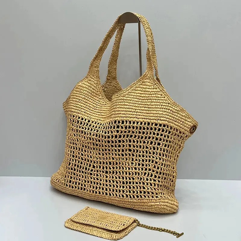 High Quality Tote Bag Designer Bag Women Luxury Handbag Raffias Hand-Embroidered Straw Bag High Quality Beach Bag Large Capacity Totes Shopping B-image-992892062