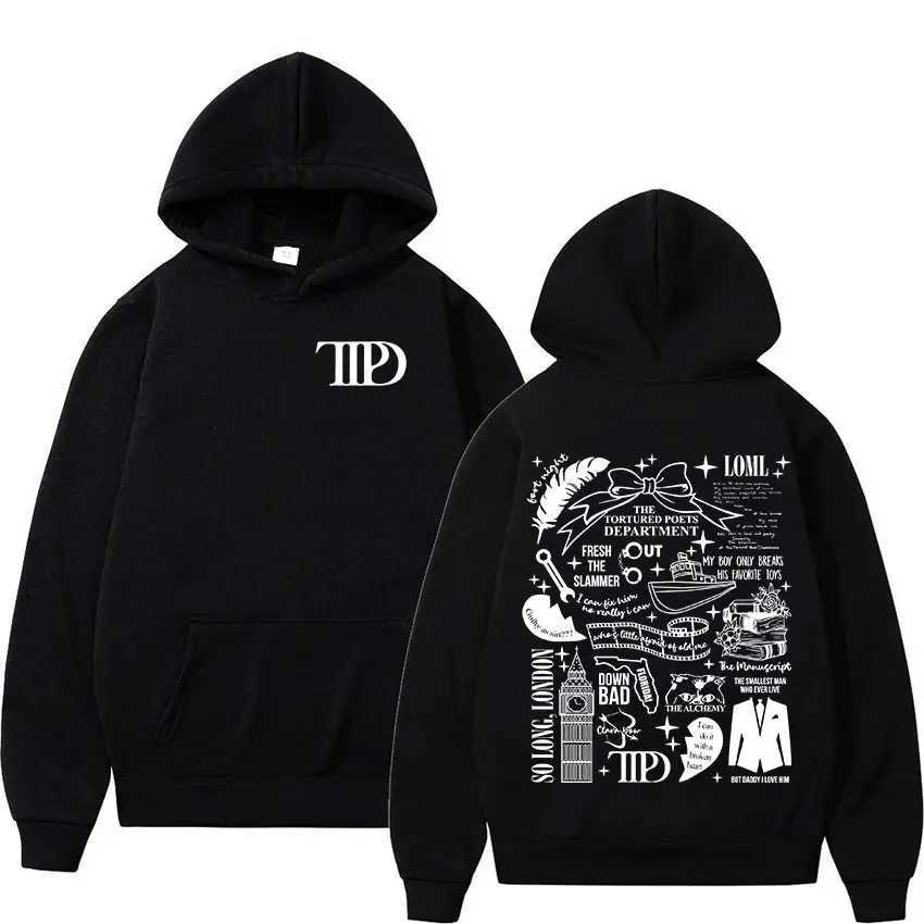 Men's Hoodies Sweatshirts TTPD The Tortured Poets Department 2024 New Album Hoodie Man Women Retro Fashion Long Sleeve Sweatshirt Casual Ove-image-993273637