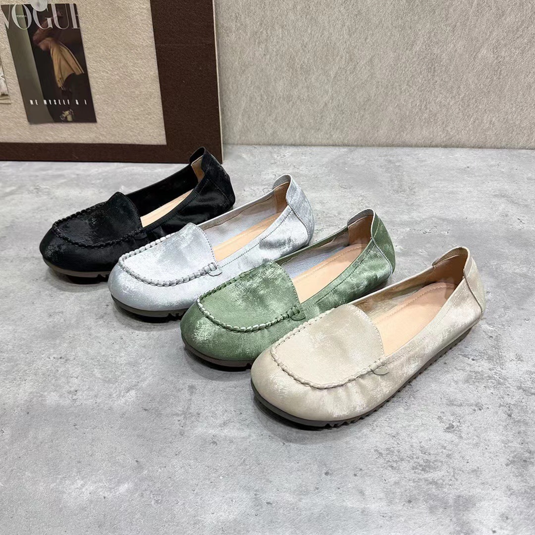DDMYNOV 2024 Spring Nouvelle semelle chinoise à la mode et confortable Chaussure en cuir véritable en cuir un étape Single Single pour femmes