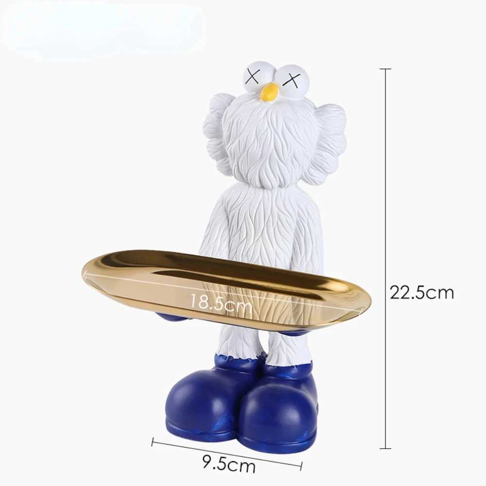 Action Toy Figures selling 22.5cm violent bear statue storage office home accessories living room jewelry tray resin sculpture craft gifts-image-993521998