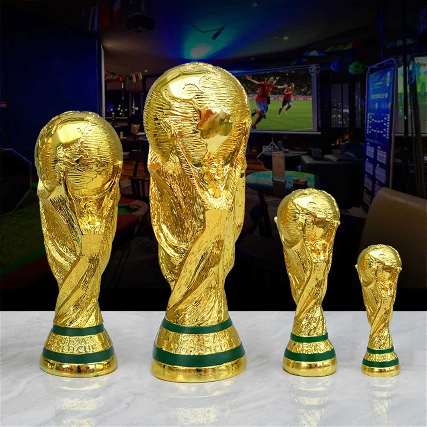 Collectable 1 high-quality gold resin football trophy champion football trophy resin decorated football fan gift home and office decoration craft-image-993580291