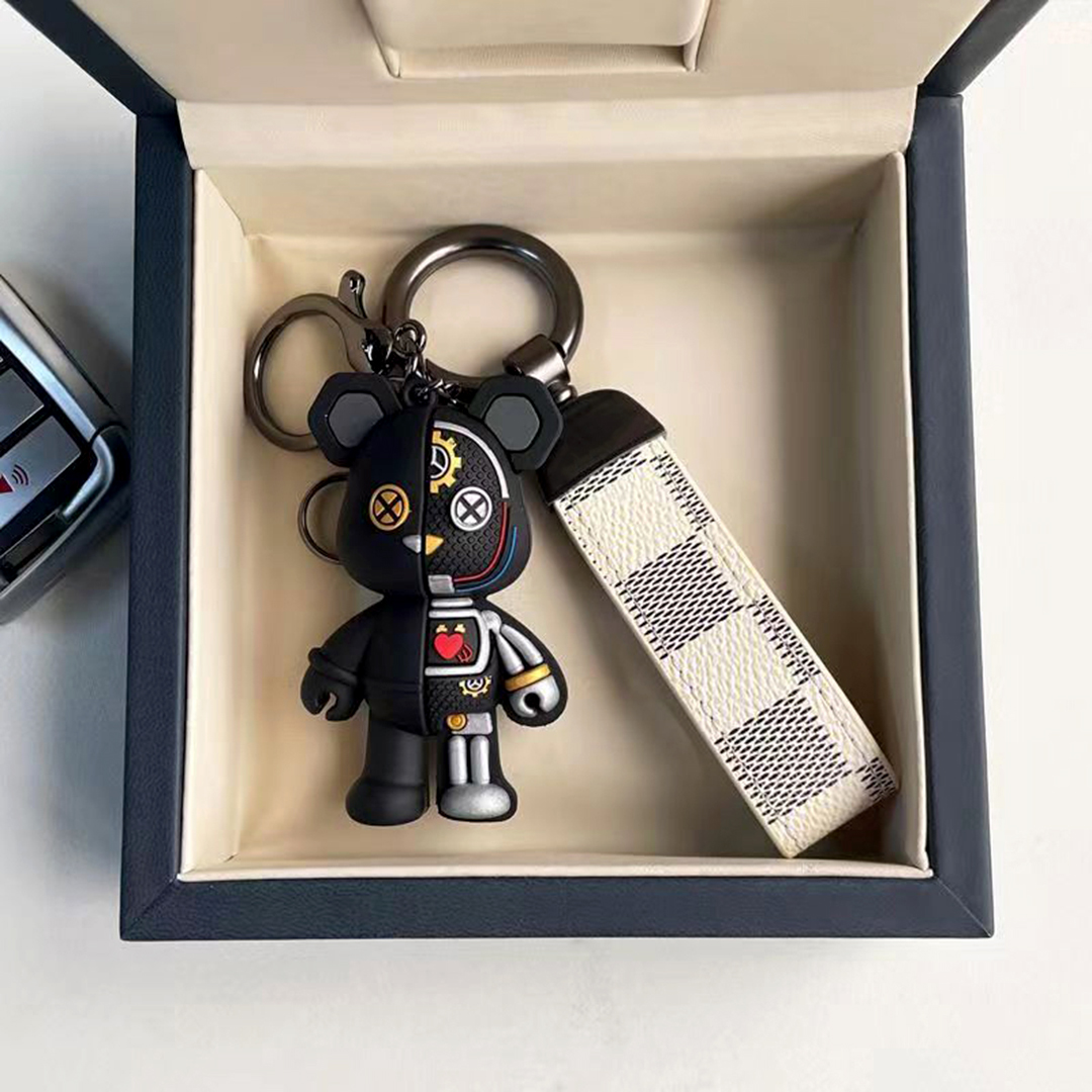 keychain designer keychain Luxury key chain letter brute force bear design leather manners versatile style keychain design many styles Christmas gif