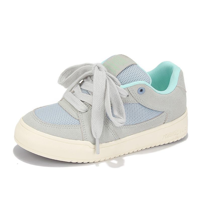 Ddmynov Ice Blue Skateboarding Chaussures de pain, polyvalent 2024 Spring Flats Flat Bottom Sports et chaussures décontractées 88A75