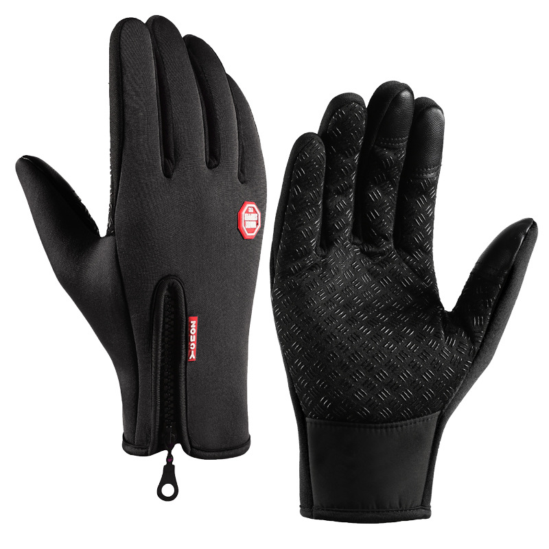 Winter Skiing Motorcyclist Gloves Super-Thick Warm Cycling Men Touch Screen Waterproof Fleece -30 â Women Sports Zipper Gloves