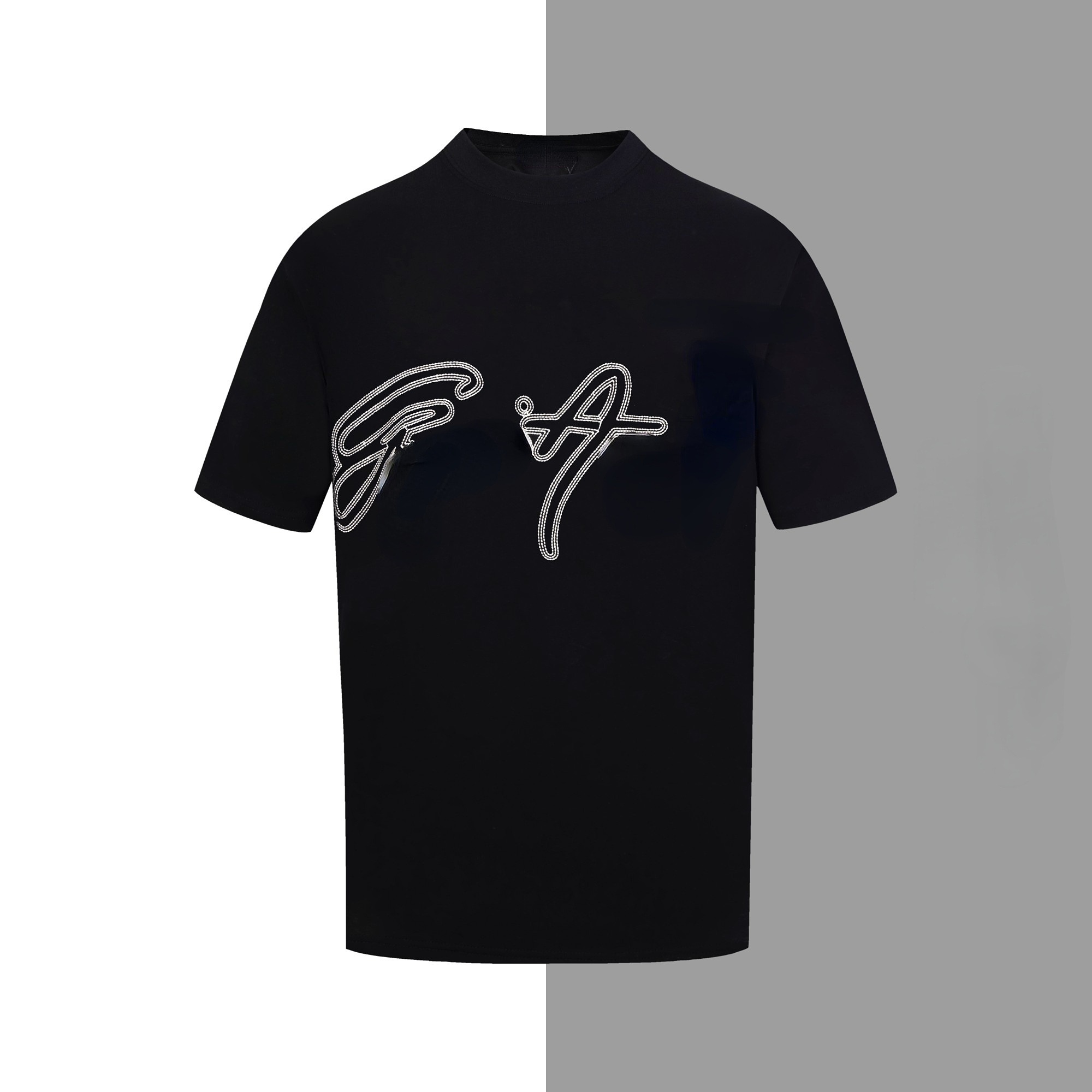 Tees Designer Mans Adult male business T-shirt short sleeve embroidery elastic fashion luxury breathable pop pure cotton-image-994646396