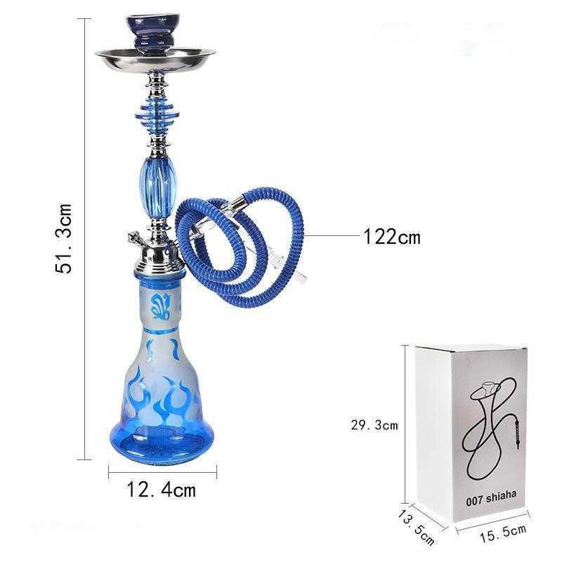 Smoking Pipes Medium single tube water filter bottle full set Shisha hookah L260522-image-976757917