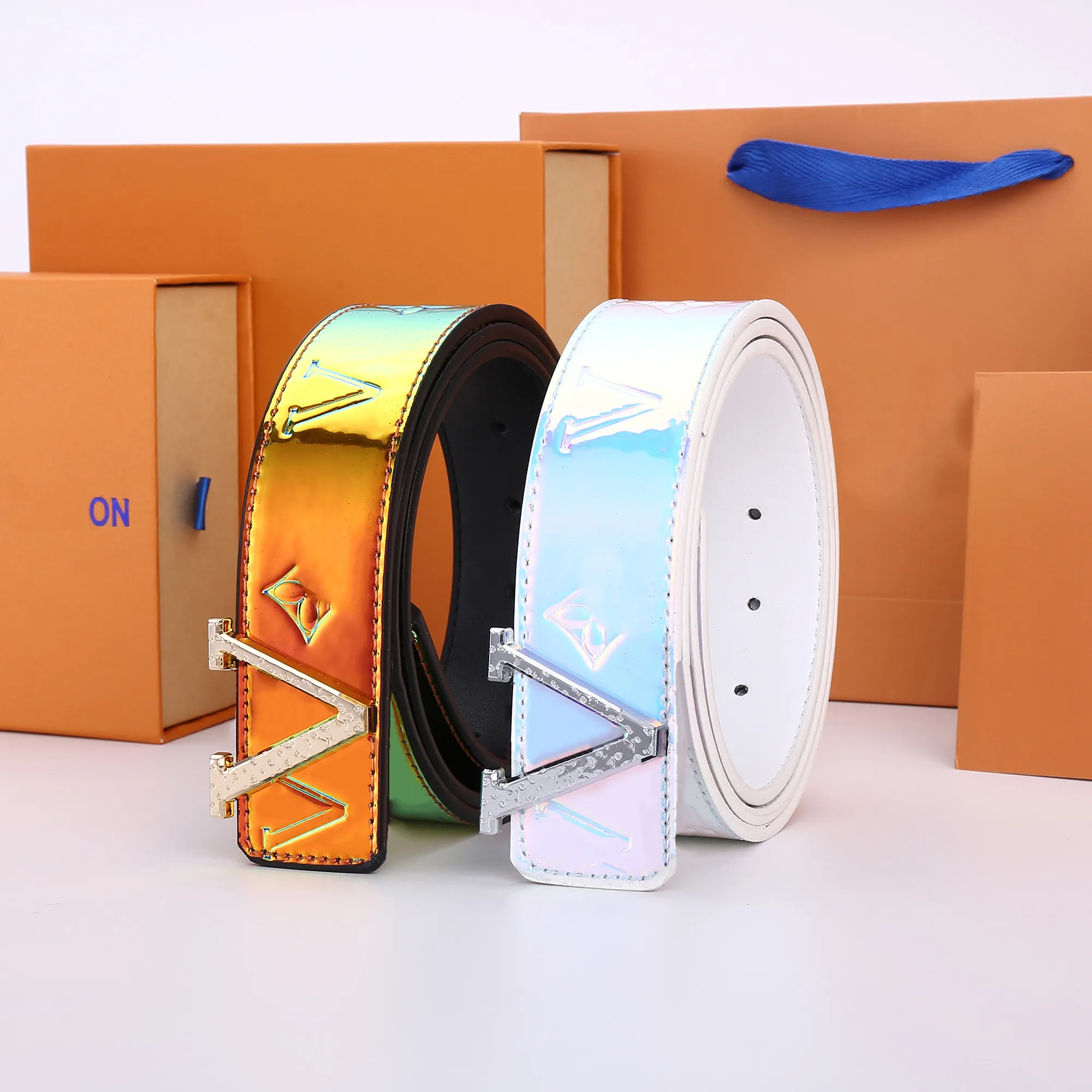 Designer belt men women belt Laser gradient letter buckle luxury classic belts Pin buckle belts buckle casual width 3.8cm size 105-125cm belts-image-985006260