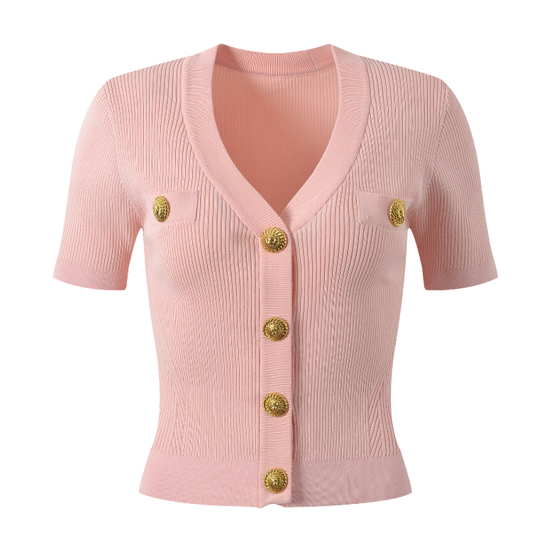 617 2024 Free Shipping Women's Sweater Pullover Brand Same Style Sweater Fashion Prom Sweater Short Sleeve Crew Neck YL
