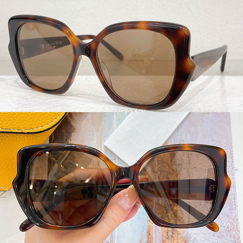 Luxury Mens Fantasy Slim sunglassesLW40133 Mens Designer Havana Color Polarizing Lens UV400 Protective Slim acetate Construction Extra Large Cat-image-994839569