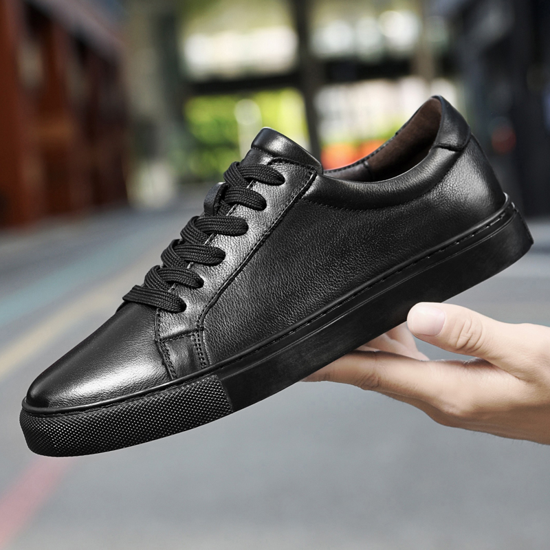 shoe for man 2026 Casual Shoe Luxury Brand Genuine Leather Casual High Quality Lace Up Board Men's Comfort Soft Sole Outdoor Sports Big Size Sh