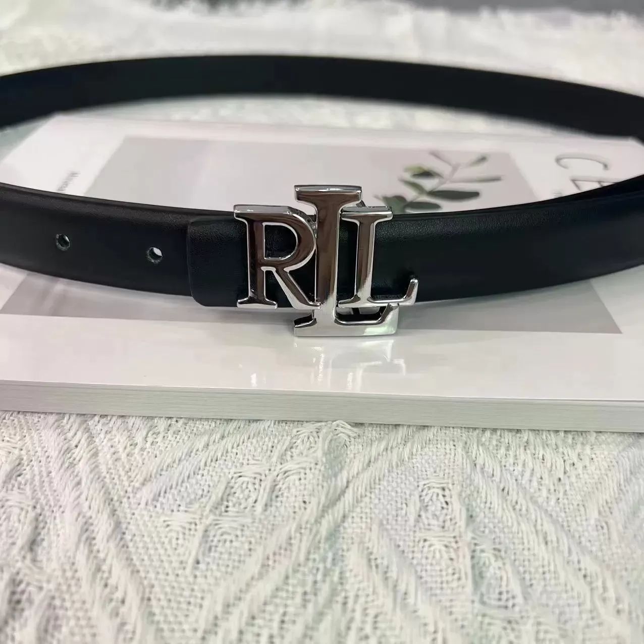 luxury Designer RLL Belt Women's Letter Smooth Buckle Classic French Belt g9lb#-image-994528761