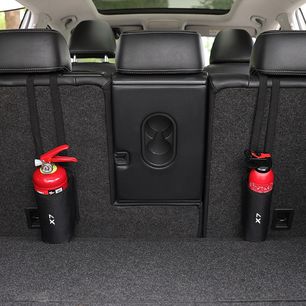 Car Fire Extinguisher Holder Storage Bag Car Accessories For BMW X5 E70 E53 X1 E84 F48 X3 F25 E83 X2 X6 E71 E30 X7 X4 F26 Xdrive