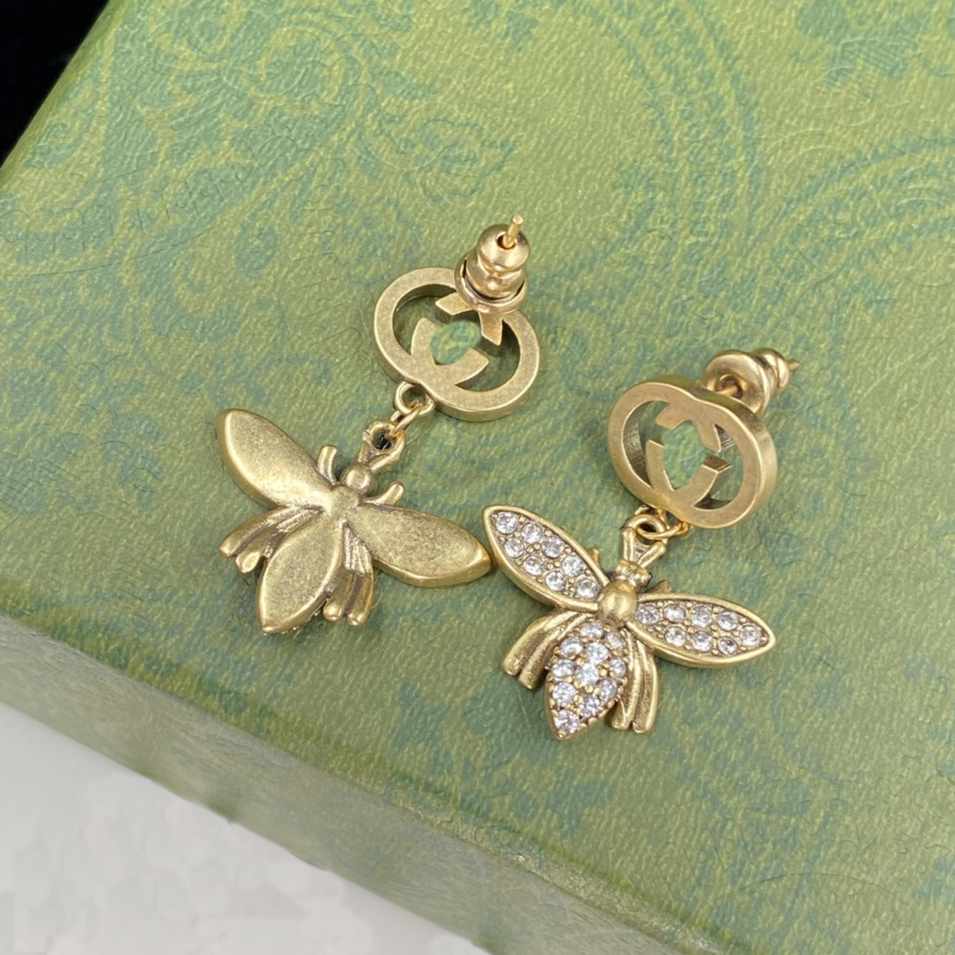 luxury jewelry women Designer bee diamond earrings Stud G jewelry earings designer for women stud earrings-image-995966483