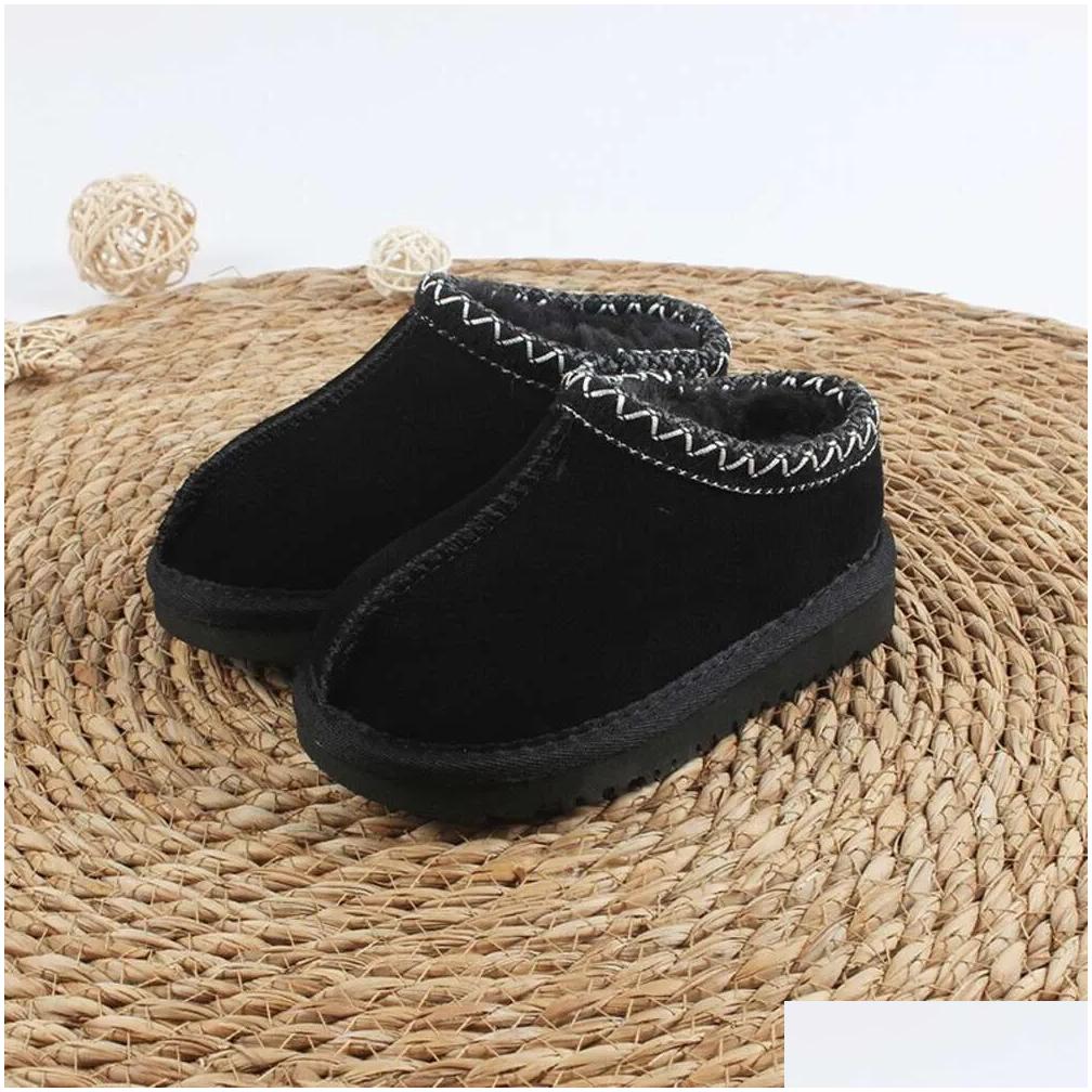Chaussures pour enfants baskets Classic Childrens Boot Winter Mes Slip-On Kids Toddler Tasman II Pantoufles Tazz Baby Shoes Chesut Fur Slides She