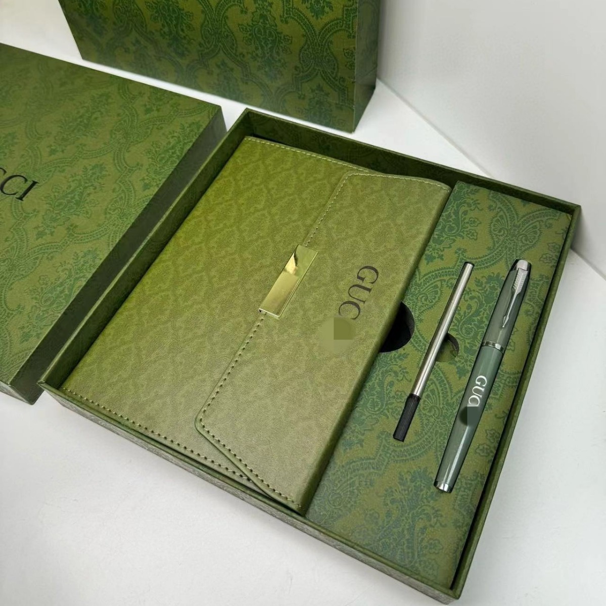 New Notebook Decorative Objects Pen Set Leather Notepad Creative Business Gift Box Set Gift