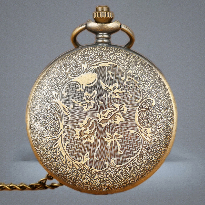 Bronze rappelez-vous l'histoire des états-unis vétéran montre de poche hommes femmes montres analogiques à Quartz avec chaîne de collier chasseur
