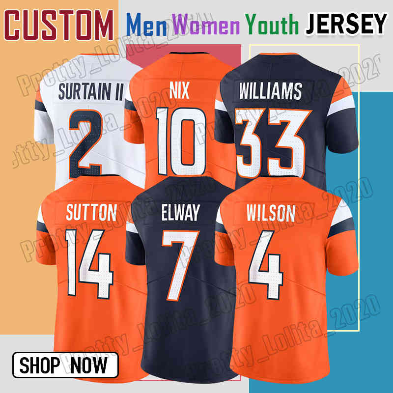 2 Patrick Surtain II 10 Bo Nix Football Jersey Javonte Williams Courtland Sutton Randy Gradishar Rod Smith Marvin Mims Jr 6 P.J. Locke III Demary-image-921241567