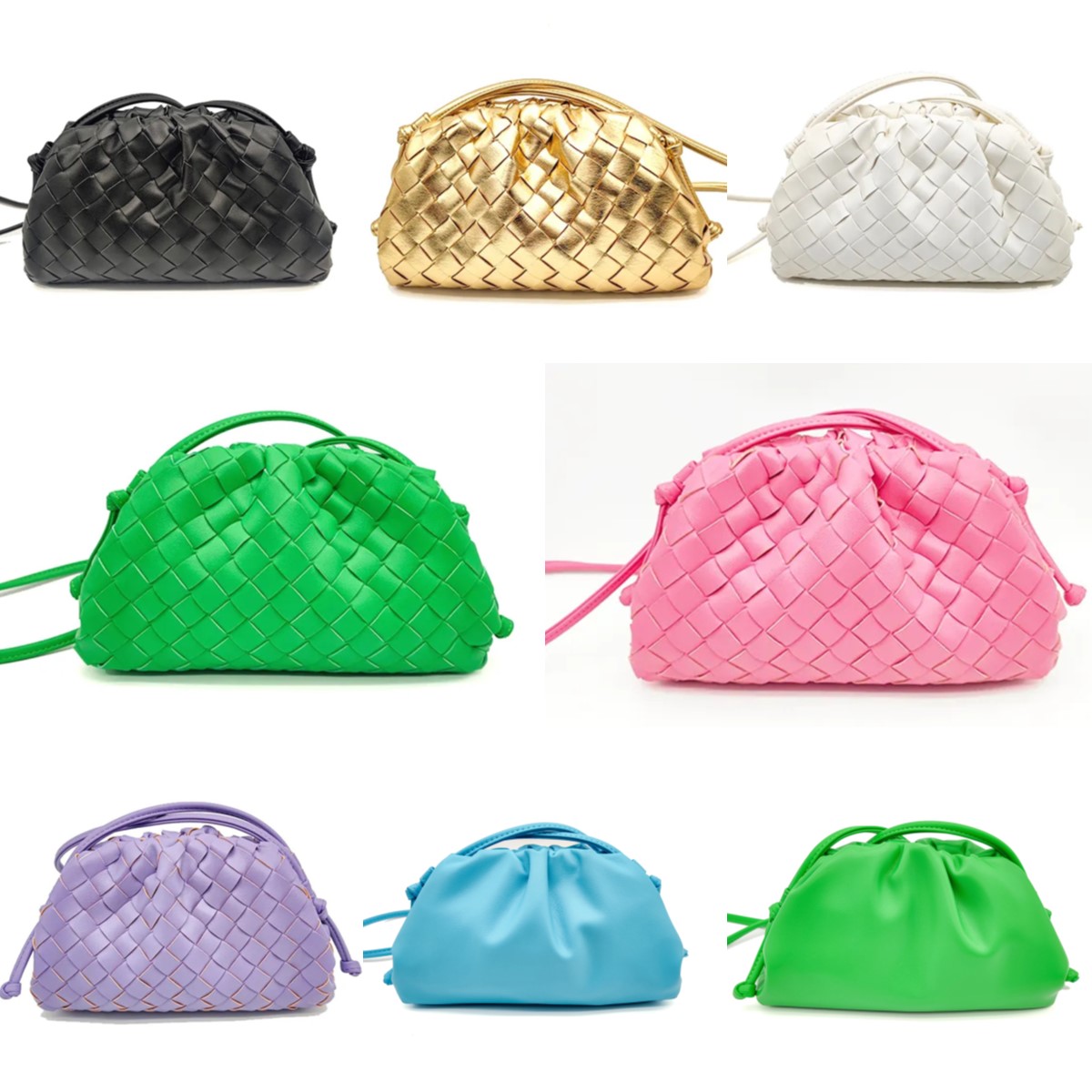 designer shoulder bags womens Luxurys genuine leather hobo clutch tote woven Mini pouch bag mens travel weave cloud cosmetic strap pochette cross-image-996070184